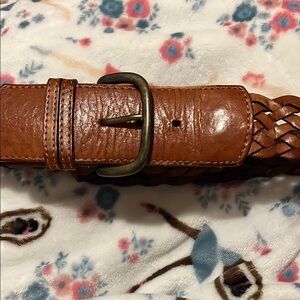 J. Crew Brown Leather Braided Belt Size: M